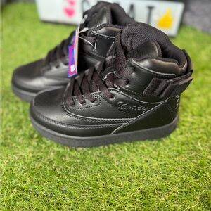 Sleek Black Kids' High-Top Sneakers 13 Boys Toddler